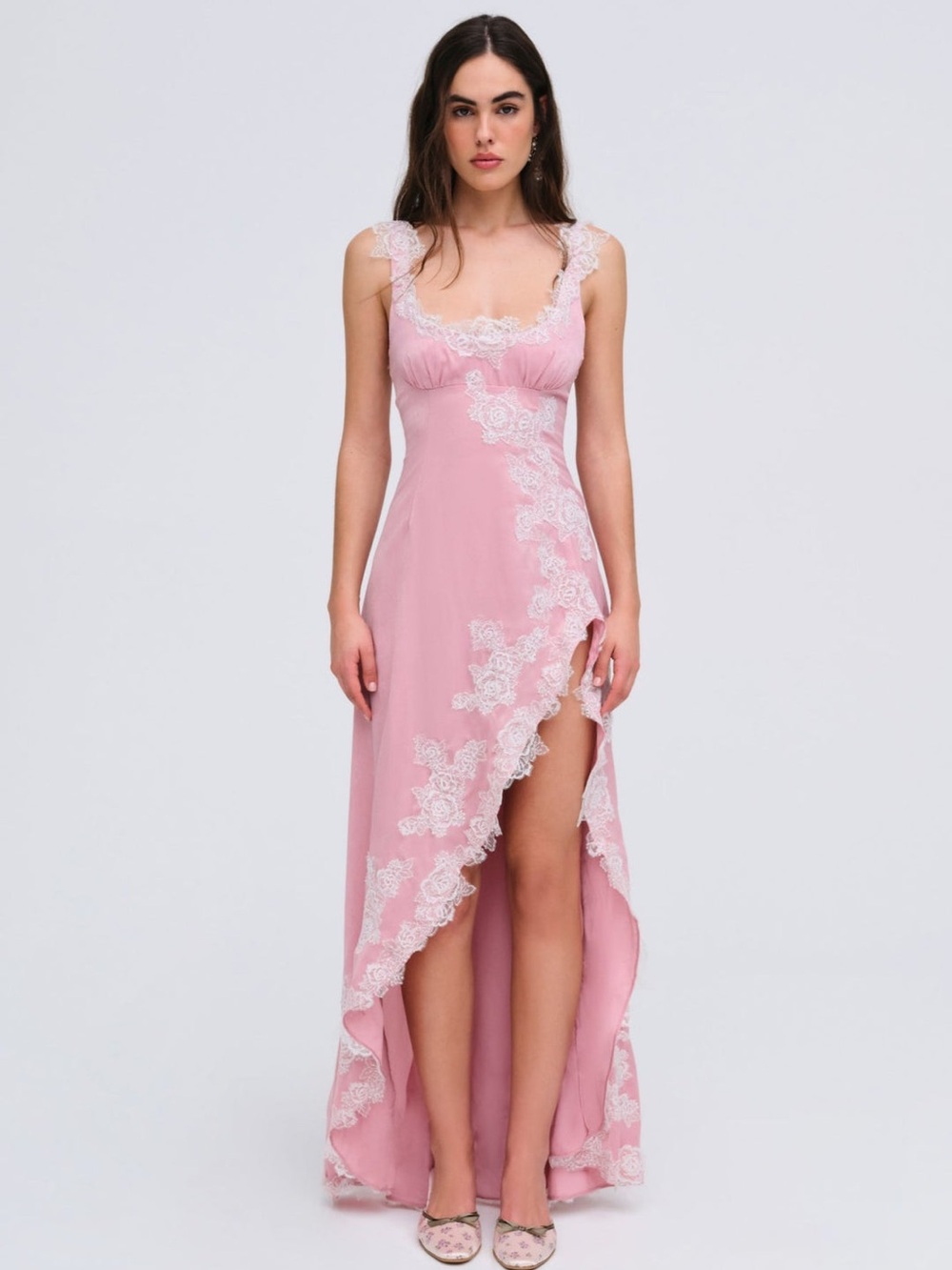 For Love and Lemons Clemence Maxi Dress in Pink